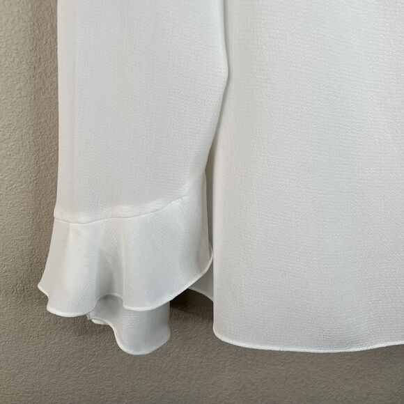 womens vince camuto blouse size small Ruffle Sleeve Classic Dress Casual Coastal - Picture 4 of 13